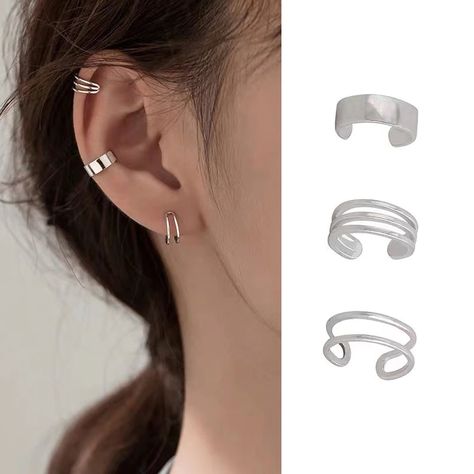 Smarter Shopping, Better Living! Aliexpress.com Punk Style Women, Rhinestone Ear Cuff, Piercing Fake, Fake Piercing, Cartilage Earring, Snake Earrings, Ear Cuff Earings, Trendy Earrings, Ear Cuffs