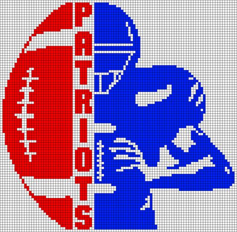 Chicago Bears C2c Pattern, Nfl Crochet Blanket Patterns, Crochet Patriots, Nfl Cross Stitch Patterns, Atlanta Braves Cross Stitch Pattern, Plastic Canvas Patterns Free Football Nfl, Cowboy Crochet, Crochet Graphs, New England Patriots Football