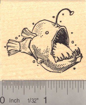 Anglerfish Fish Rubber Stamp -- You can find out more details at the link of the image. Angler Fish, Arte Inspo, Flash Art, Book Art Drawings, Sketchbook Art Inspiration, Funky Art, Art Inspiration Drawing, Cute Doodles, Art Drawings Sketches