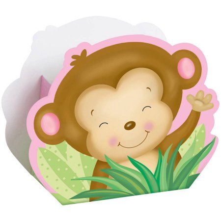 Girl Monkey, Boy Monkey, Baby Shower Box, Unique Baby Shower Favors, Monkey Baby Shower, Pink Monkeys, Shower Box, Baby Shower Treats, Monkey Girl