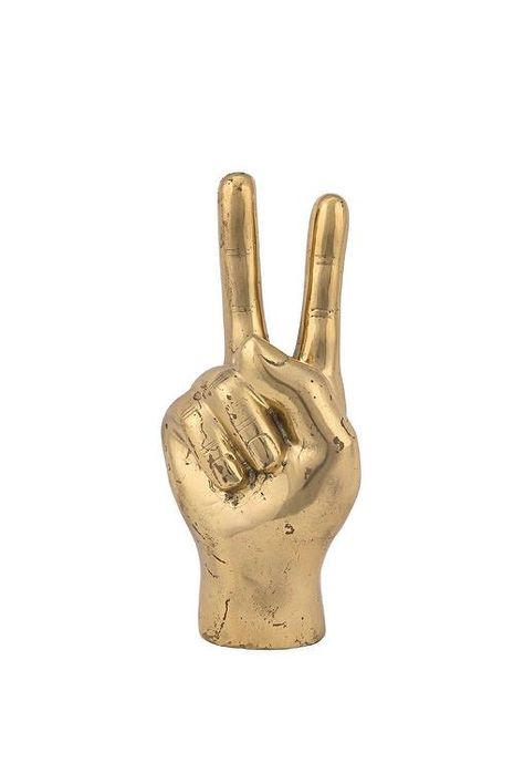 Rustic Brass Peace Hand Table Sculpture Peace Sign Hand, Brass Sculpture, Brass Accessories, Hand Sculpture, Project Board, Silver Fabric, Interior Design Studio, Peace Sign, Accessories Unique