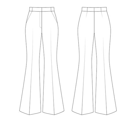 Premium Vector | Fashion technical drawing of aline skirt with pleat Men Technical Drawing, Technical Drawing Skirt, Flared Jeans Men, Fashion Technical Drawing, Jeans Drawing, Technical Drawings, Bell Pants, Flat Sketches, Aline Skirt