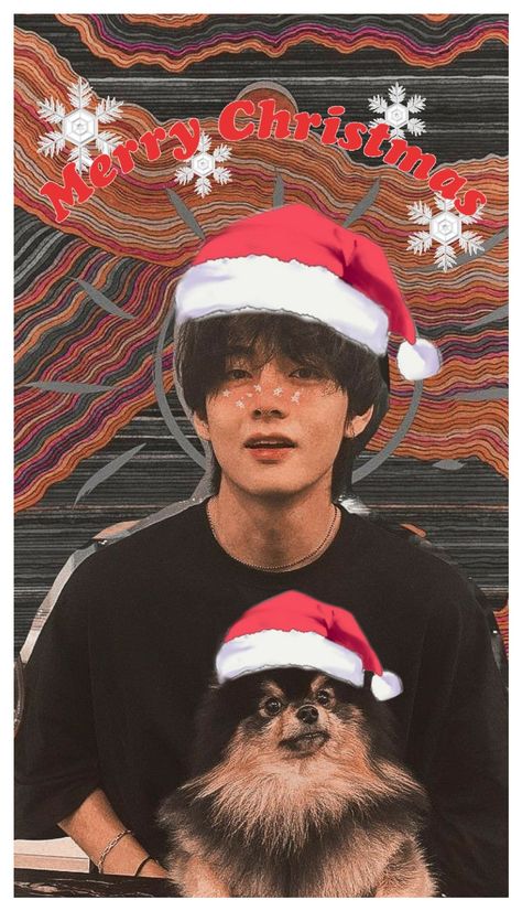 BTS V Kim Taehyung Christmas, Christmas Tree Taehyung, Taehyung Christmas Wallpaper, Christmas Taehyung, Bts Christmas Wallpaper, Taehyung Christmas, Bts Christmas, Bts V Photos, Bts V Pictures