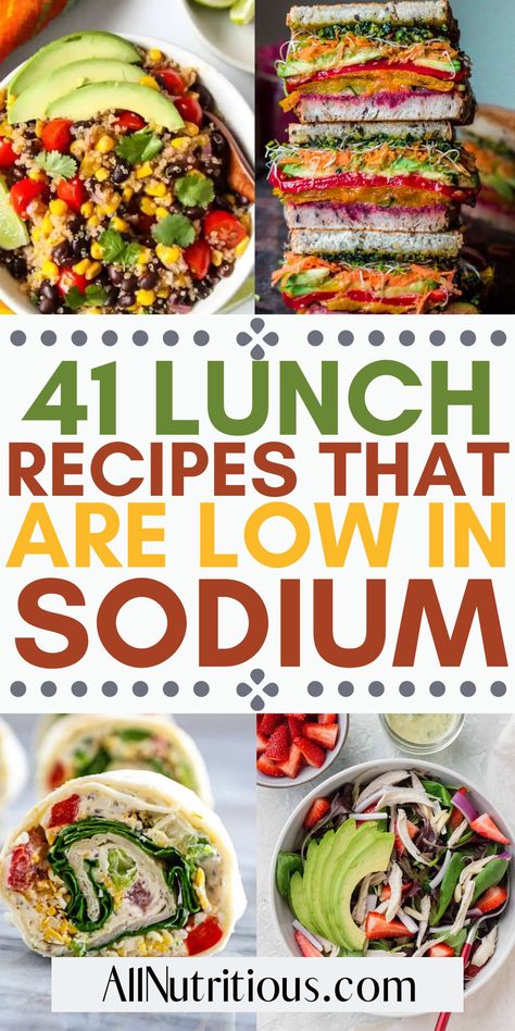 Explore healthy lunch recipes that are both appetizing and diet-friendly! Discover our low sodium and easy food options to keep your health in check. Try our fabulous air fryer recipes for a guilt-free indulgence. Healthy can still be yummy, especially when it comes to low sodium recipes! Low Sodium Lunch Ideas, Low Sodium Recipes Heart, Heart Healthy Recipes Low Sodium, Low Salt Recipes, Low Carb Low Fat Recipes, Heart Healthy Diet, Low Sodium Recipes, Dash Diet, Low Carb Diet Recipes