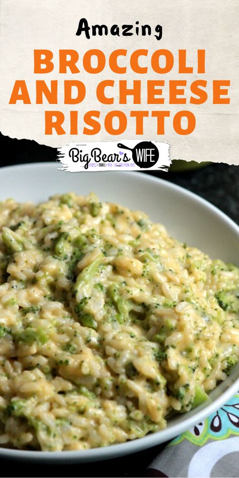 Risotto Broccoli, Cheese Risotto, Risotto Recipes Easy, Risotto Dishes, Rice Side Dishes, Risotto Recipes, Deilig Mat, Dinner Meals, Broccoli And Cheese