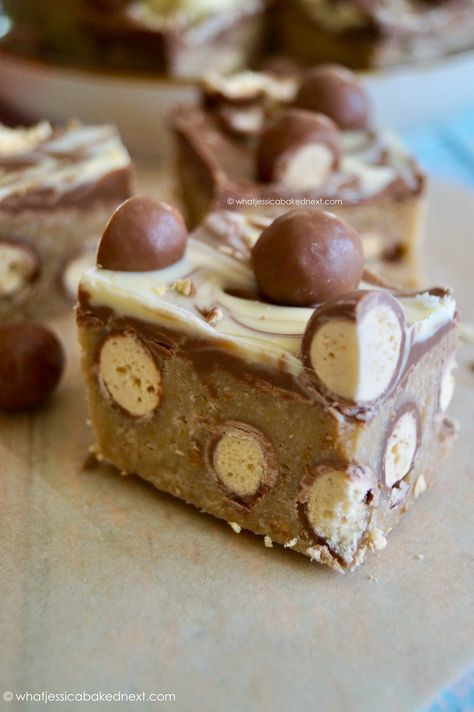 Malteser Slice Malteaser Slice, Malteser Slice, Malted Milk Biscuits, Soft Fudge, Cadbury Crunchie, Crunchie Bar, Milk Biscuits, Blackberry Crumble, Chocolate Malt