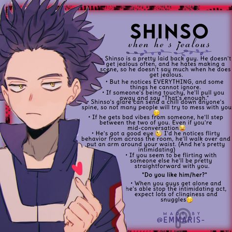 Jealous Bf Anime, Shinzo X Yn, Shinso As A Boyfriend, Shinso Spicy Headcanons, Shinso As Your Boyfriend, Shinso X Yn Fanart, Shinsou As A Boyfriend, Shinsou Headcanons Spicy, Shinsou X Yn Fanart