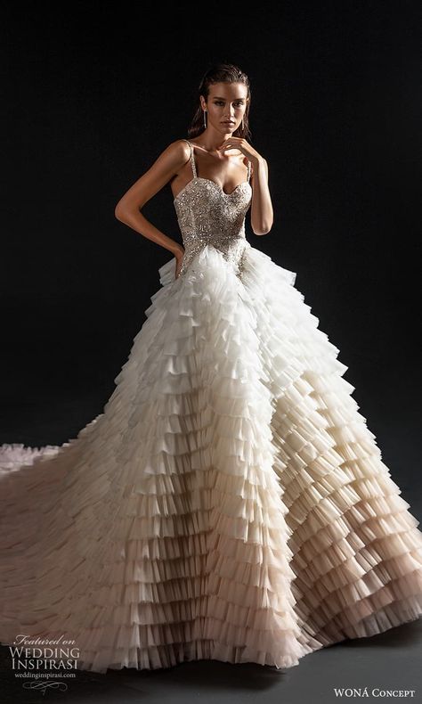 Wona Concept, 2023 Couture, Unique Wedding Gowns, Long Sleeve Ball Gowns, Glitters Skirt, Couture Gown, Back Wedding Dress, Trumpet Gown, Long Sleeve Gown