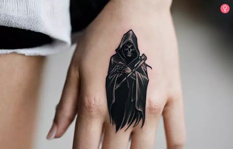 Grim Reaper Tattoo Designs, Reaper Tattoo Designs, Grim Reaper Tattoos, Female Grim Reaper, Portland Tattoo, Grim Reaper Tattoo, Reaper Tattoo, Tattoo Expo, Tattoo Designs And Meanings