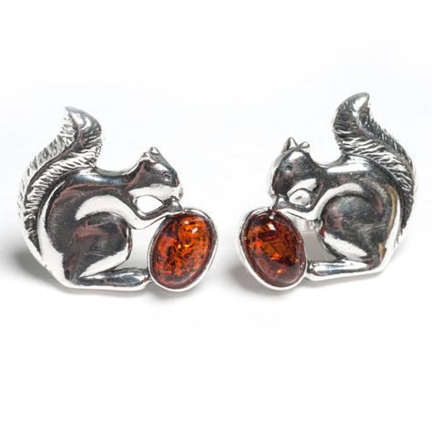 Hey, I found this really awesome Etsy listing at https://www.etsy.com/listing/204937205/henryka-cognac-amber-silver-squirrel Squirrel Jewelry, Squirrel Gift, Fossil Hunting, Tree Sap, Pointed Ears, Fossil Jewelry, Amber Gemstone, Amber Earrings, Animal Earrings