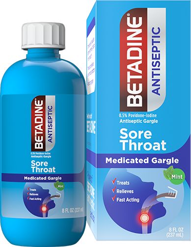 Sore Throat - Betadine (Povidone-iodine) | Betadine Sore Throat Gargle, For Sore Throat, Dry Throat, Mouth Rinse, High Fever, Nasal Spray, Medical Help, Weight Control, Sore Throat