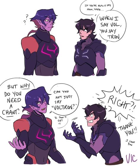 Have some more Keith and Krolia art #voltron Voltron Family, Ice Angel, Monster Falls, Voltron Funny, Klance Comics, Voltron Comics, Form Voltron, Voltron Ships, Voltron Fanart