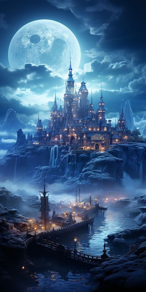 Tapeta Harry Potter, Wow Photo, Dreamy Artwork, 다크 판타지, Fantasy City, Fantasy Castle, Fantasy Places, Cool Wallpapers Art, Fantasy Art Landscapes