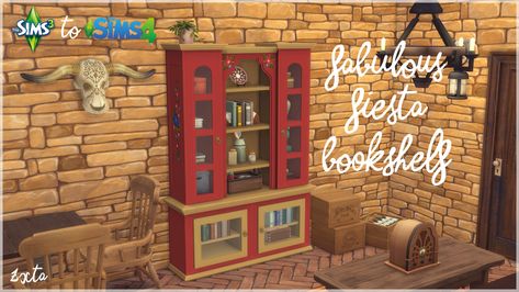 TS3 to TS4 - Fabulous Fiesta Hello! A bookshelf... - Zx-Ta Ts3 To Ts4, Colorful Bookshelf, Post Quotes, The Sims 4, The Sims, Have Fun, Sims 4, Bookshelves, Free Download