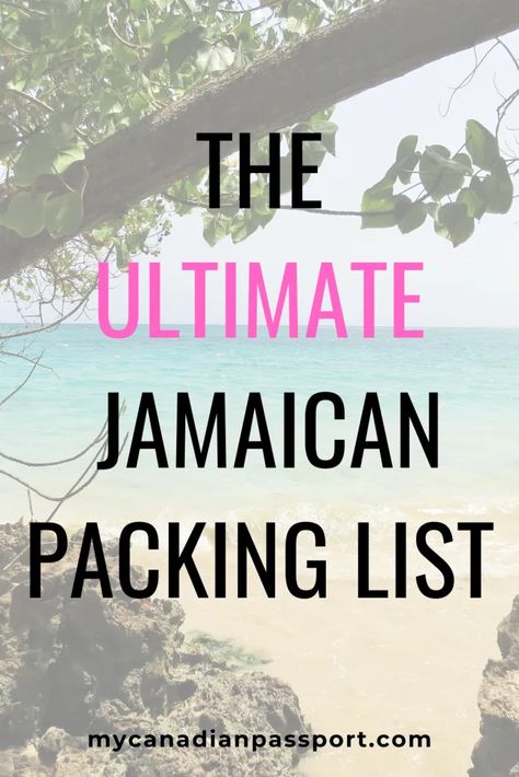 The Ultimate Packing List for Jamaica - My Canadian Passport Lucea Jamaica, Essential Travel Items, Carribean Travel, Jamaica Honeymoon, Fesyen Korea, Trip To Jamaica, Honeymoon Packing, Jamaican Vacation, Canadian Passport