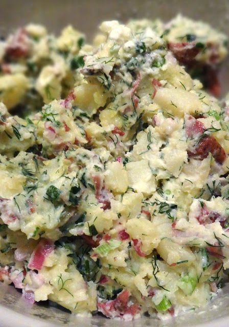 Scrumpdillyicious: Richard's Tarragon Potato Salad Cookbook Cover, Creamy Carrot Soup, Summertime Salads, Potato Salads, Cauliflower Fritters, Spiced Cauliflower, Quick Salads, Gluten Free Sides, Water Drain