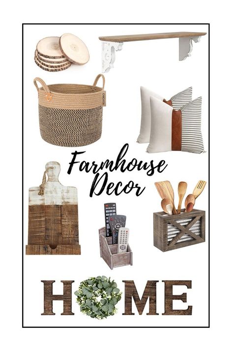 Cute farmhouse decor ideas from Amazon! #founditonamazon #amazonhome #homedecor Farmhouse Amazon Finds, Cute Farmhouse Decor, Rustic Modern Boho, Amazon Farmhouse Decor, Modern Boho Farmhouse, Inspo Wall, Farmhouse Storage, Cute Farmhouse, Product Must Haves