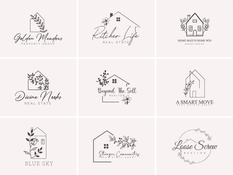 Cottage Logo, Logo Fotografie, Logo House, Draw Logo, 10 Logo, Small Business Logo, Farm Logo, House Logo, Logo New