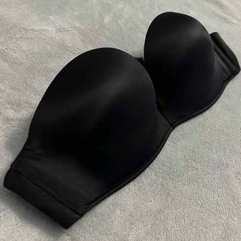 VICTORIA’S SECRET BLACK STRAPLESS BOMBSHELL BRA Cup Sizes, Bra Shop, Victoria Secret, Victoria’s Secret, Victoria's Secret, Bra, Fashion Tips, Clothes Design, Black