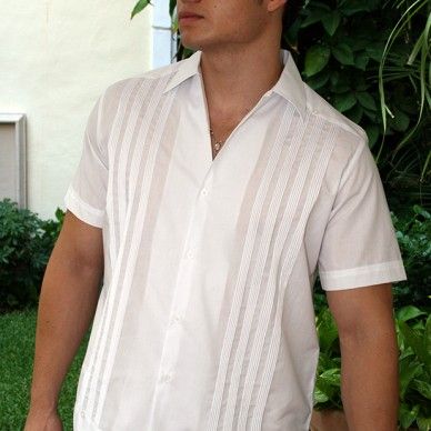 Cuban Guayabera Outfit For Men, Guayabera Wedding Groomsmen, Mens Guayabera Outfit, Wedding Guayabera, Guys Shirts, Men’s Guayabera Outfit, Guayabera Shirt, Shirt Dress, Mens Shirts