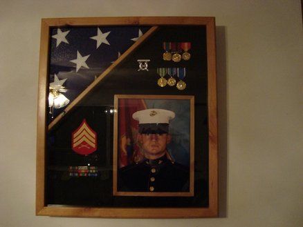 Military Shadow Box Ideas, Diy Shadow Box Ideas, Shadow Box Ideas, Military Shadow Box, Flag Display Case, Wedding Shadow Box, Military Retirement, Marine Wife, Diy Shadow Box