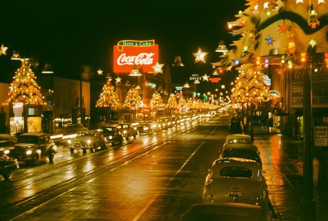 Christmas Aesthetic Vintage, Christmas In La, Whatever Forever, Christmas Light Installation, Hollywood Boulevard, Christmas Feeling, Scenic Art, Warm Christmas, Christmas Past