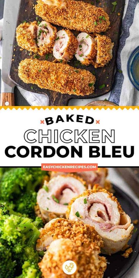 Baked Chicken Cordon Bleu, Chicken Casserole Dinners, Bourbon Chicken Recipe, Cordon Bleu Recipe, Dijon Sauce, Chicken Cordon Bleu Recipe, Easy Chicken Recipe, Dried Thyme, Chicken Cordon