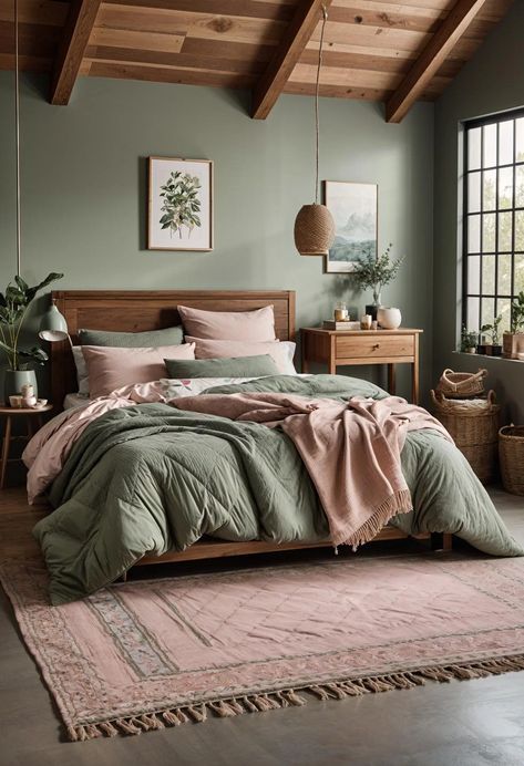 30 Chic Sage Green and Blush Bedroom Ideas 46 Bedroom Inspirations Master Modern Luxury, Colorful Bedroom Ideas For Adults, Basement Master, Sage Bedroom, Colonial Interiors, Blush Bedroom, Earthy Bedroom, Sage Green Bedroom, Modern Luxury Bedroom