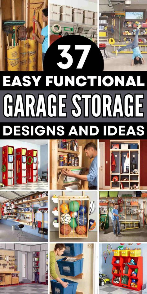 diy garage storage Garage Tub Storage, Storage Shelf Ideas, Garage Storage Shelf, Diy Overhead Garage Storage, Small Garage Organization, Garage Storage Plans, Diy Storage Projects, Diy Garage Storage Ideas, Garage Wall Storage