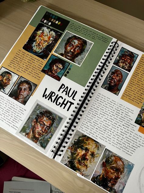 Photography Sketch Book Ideas, A3 Art Ideas, Art Sketchbook Presentation, Photography Scrapbook Ideas, Sourcebook Layout, Portfolio Inspiration Art, Art Portfolio Presentation, Artist Studies Gcse, Gcse Art Fragments Sketchbook Ideas