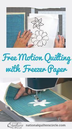 Free Motion Quilting With Freezer Paper, Snowflake Free Motion Quilting, Using Freezer Paper For Quilting, Free Motion Quilting Patterns Ideas, Free Motion Quilting On Domestic Machine, Quilting Motifs Easy, Quilting Rulers Free Motion, Free Motion Quilting Designs Easy, Quilting Free Motion Designs