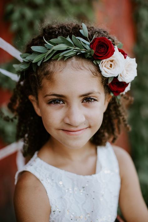 Designed by: Sweet Williams Floral Design | Wisconsin Fall Floral Design Burgundy Blush Navy Wedding Flowers Outdoor Rustic Barn Wedding Flower Girl Flower Crown Eucalyptus Blush Outdoor Wedding, Barn Wedding Flowers, Burgundy Background Aesthetic, White Flowering Plants, Burgundy And Blush Wedding, Navy Wedding Flowers, White Flower Crown, Madison Wedding, Enchanted Forest Wedding