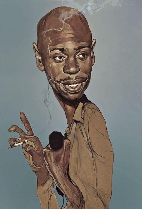 Chappelle's Show Caricature Photoshop, Dave Chapelle, Stylized Character, Kobe Bryant Pictures, Dave Chappelle, Funny Caricatures, Celebrity Drawings, Dope Cartoon Art, Shirt Print Design