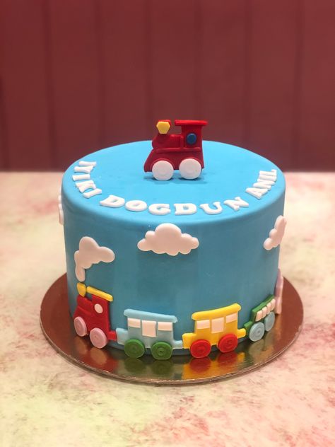 Train Cake Design, Train Cakes For Boys, Train Theme Cake, Car Theme Cake, Cake For Children, Cake For Boy, Cars Theme Cake, Cake Designs For Boy, Train Birthday Cake