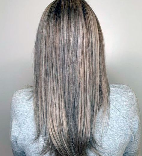 Lowlights For Brown Hair Going Grey - Yes! Your next look is here Hair Going Grey, Lowlights For Brown Hair, Brown Hair Going Grey, Grey Hair Lowlights, Ash Brown Hair With Highlights, Grey Brown Hair, Brown Hair With Lowlights, Grey Blending, Grey Hair Coverage