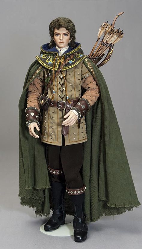 Robin Hood Prince Of Thieves, Medieval Dolls, Prince Of Thieves, Ken Fashion, Black Lace Gown, Viking Dress, Doll Clothes Barbie, Fantasy Doll, Period Outfit