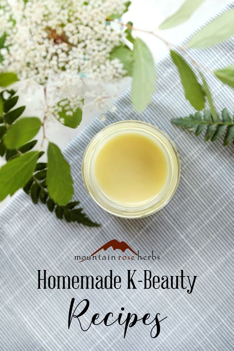 Natural K-Beauty Tips & Propolis Moisturizer Recipe: Popular Korean beauty trends have been a mainstay for several years now, but with so many products touting specialty ingredients alongside harsh chemicals, we decided to tackle K-Beauty the natural way! Take these tips and start adding a natural K-Beauty routine to your skin care goals! Moisturizer Recipe, Skin Care Goals, K Beauty Routine, Natural Toner, Mountain Rose Herbs, Overnight Beauty, Natural Cleanser, Beauty Recipe, My Nails