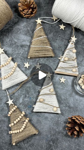 966 likes, 20 comments - antonia.florence on October 2, 2022: "Now that autumn is here, it’s time to start making Christmas ornaments! These rustic tree ornaments are super easy to make and require few supplies..wood sticks, beads, string, and glue. #diyornaments #diychristmas #rusticdecor #rusticornaments #christmastreeornaments #crafting #holidaycrafting #holidaycrafts #christmascrafts #diycrafting #diydecoration #ornaments #handcrafts #handcraftedornaments #woodornaments #easydiycrafts #... Diy Twine Christmas Ornaments, Twine Ornaments Diy, Twine Wrapped Christmas Ornaments, Cardboard Yarn Ornaments, Macrame Cinnamon Stick Christmas Ornaments Diy, Rustic Tree Ornaments, Twine Ornaments, String Christmas Tree, Jute String Christmas Tree Ornament