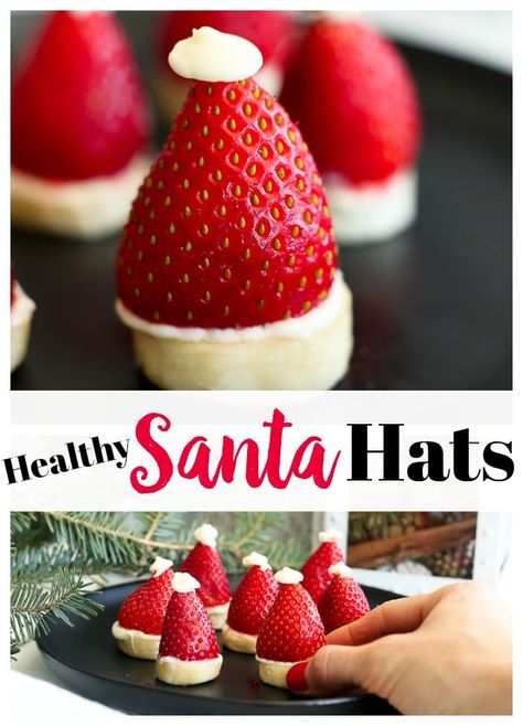 Strawberry Banana Santa Hats #Chrismtastreat #funfood #kids #recipe Strawberry Banana Santa Hats, Banana Santa, Strawberry Santa Hats, Strawberry Santa, Strawberry Santas, Santa Snacks, Kids Recipe, Appetizers For Kids, Easy Christmas Treats