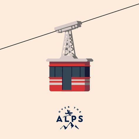 Swiss Alps Illustration, Cable Car Illustration, Puzzle Graphic, Car Animation, Vegetable Painting, Game Studio, Art Exhibits, Adventure Game, Travel Stickers