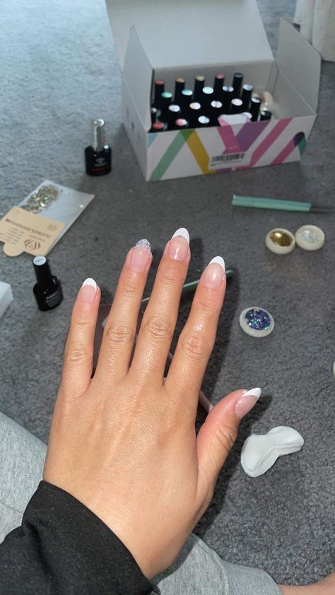 Builder gel extension almond french tip Almond French Tip, Gel Nails French, Builder Gel Nails, Gel Extensions, Builder Gel, Nails French, French Nails, Diy Nails, Gel Nails