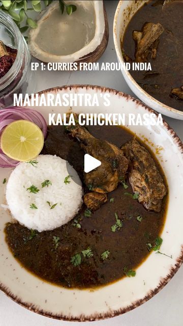 Prachi Agarkar on Instagram: "Ep 1: Non-vegetarian Curries from around India.🇮🇳 Maharashtra’s Kala Masala chicken rassa 🔥 I’m on a mission to make non vegetarian curries from around India and explore the beautiful regional food we have in our country. 🇮🇳🫶🏼 Starting with the dish that I grew up eating and was a staple in my family. My mom made it almost every Sunday and as a kid I hated it, but only as an adult I realised how good it is ♥️ Here’s me sharing a piece of my heart, my culture and one of my favourite things to eat. Indian recipes, regional food, regional recipes, homemade, curries, spicy, Maharashtra, Maharashtrian food, MasterChef, home cooked, puneri, khandeshi" Maharashtrian Recipes Vegetarian, Chicken Rassa, Maharashtra Food, Vegetarian Curries, Maharashtrian Food, Regional Recipes, Maharashtrian Recipes, My Culture, Regional Food