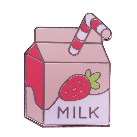 Cheap Brooches, Buy Directly from China Suppliers:Strawberry milk hard enamel pin cute milk carton badge pastel art drinks brooch kids friends gift creative accessory Enjoy ✓Free Shipping Worldwide! ✓Limited Time Sale ✓Easy Return. Strawberry Milk Tattoo, Milk Carton Tattoo, Aesthetic Milk Carton, Cute Milk Carton, Strawberry Milk Carton, Milk Art, Cute Milk, Coffee Jars, Pin Cute