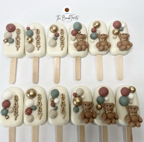 Boho Cakesicles, Baby Shower Oso, Baby Shower Sweets, Cake Pop Decorating, Bear Theme, Rainbow Baby Shower, Boho Baby Shower, Special Cake, Cake Shop