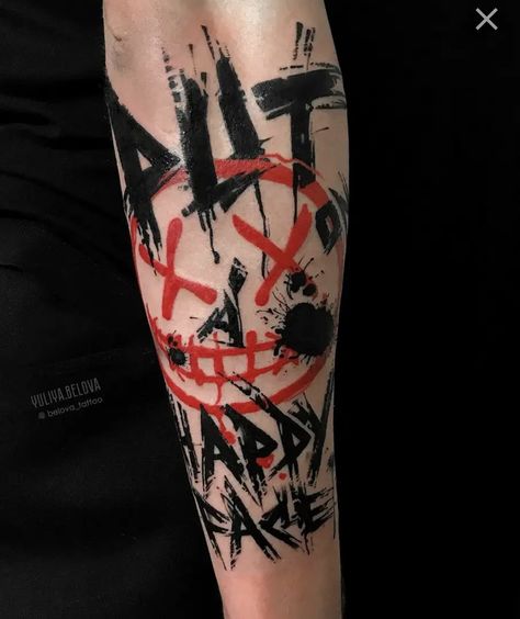 Black And Red Tattoo, Arte Trash Polka, Trash Polka Art, Tatuaje Trash Polka, Tattoo Perna, Trash Polka Tattoo Designs, Tattoo Trash, Brush Tattoo, Abstract Tattoo Designs