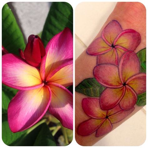 plumeria tattoo | Plumeria tattoo Plumeria Flower Tattoo, Plumeria Flower Tattoos, Frangipani Tattoo, Tropical Flower Tattoos, Hawaiian Flower Tattoos, Plumeria Tattoo, Tropical Tattoo, Rose Tattoo Meaning, Hibiscus Tattoo