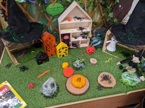 Halloween small world Halloween Small World, Small World Eyfs, Room On The Broom, Preschool At Home, Class Ideas, Book Projects, Toddler Room, Small World, Preschool Activities