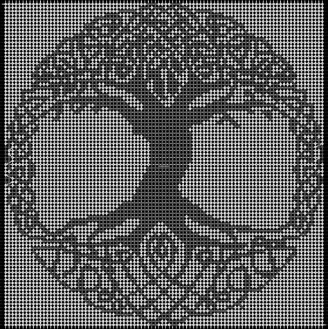 Alpha pattern #14614 pattern Tree Of Life Cross Stitch, Pagan Cross Stitch, Cross Stitch Pattern Free, Celtic Cross Stitch, Christian Cross Stitch, Filet Crochet Charts, Blackwork Embroidery, Cross Stitch Tree, Cross Stitch Bookmarks