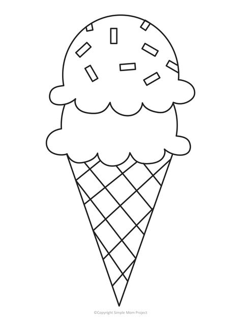 Ice Cream Template, Cone Template, Printable Ice Cream, Ice Cream Painting, Ice Cream Crafts, Ice Cream Party Decorations, Ice Cream Coloring Pages, Ice Cream Art, Paw Patrol Coloring Pages