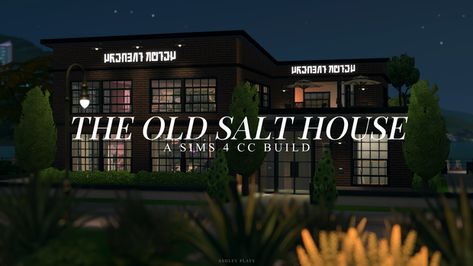 The Old Salt House | CC Build | Patreon Sims 4 Museum Build, House Sims 4 Cc, Sims 4 Cc Build, Sims Layout, Trendy Coffee Shop, House Sims 4, Sims 4 Modern House, Luxury Retail Store, The Sims 4 Lots